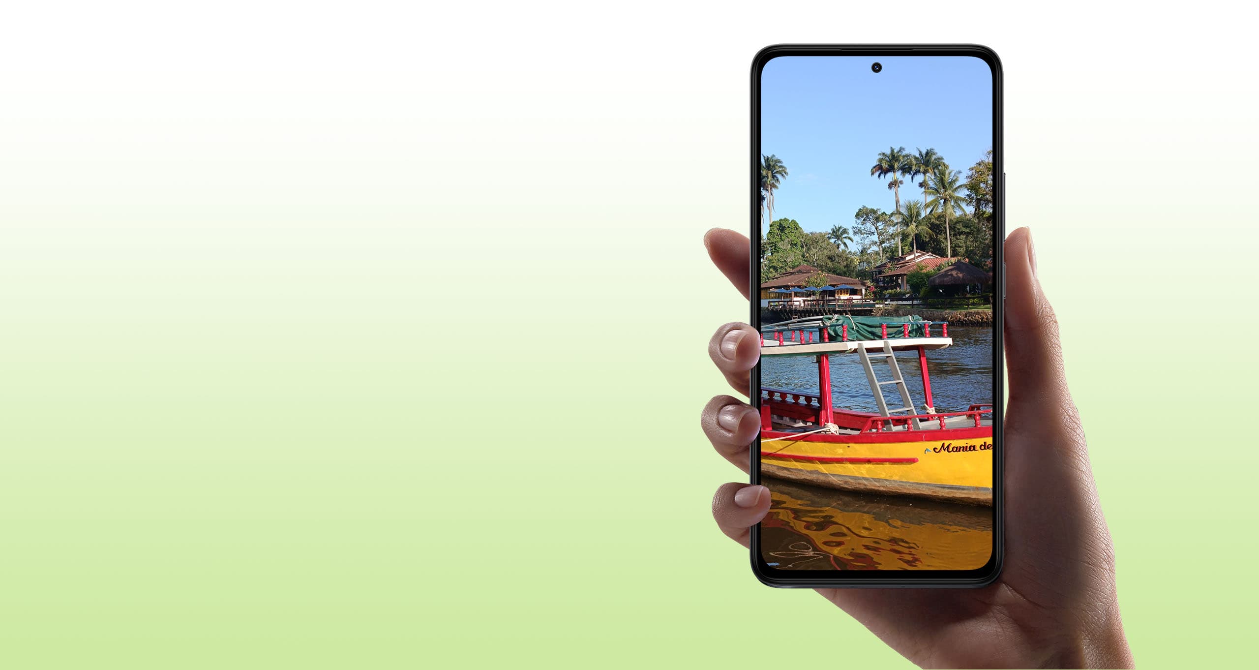 Celular Xiaomi sendo usado em imagem oficial da marca